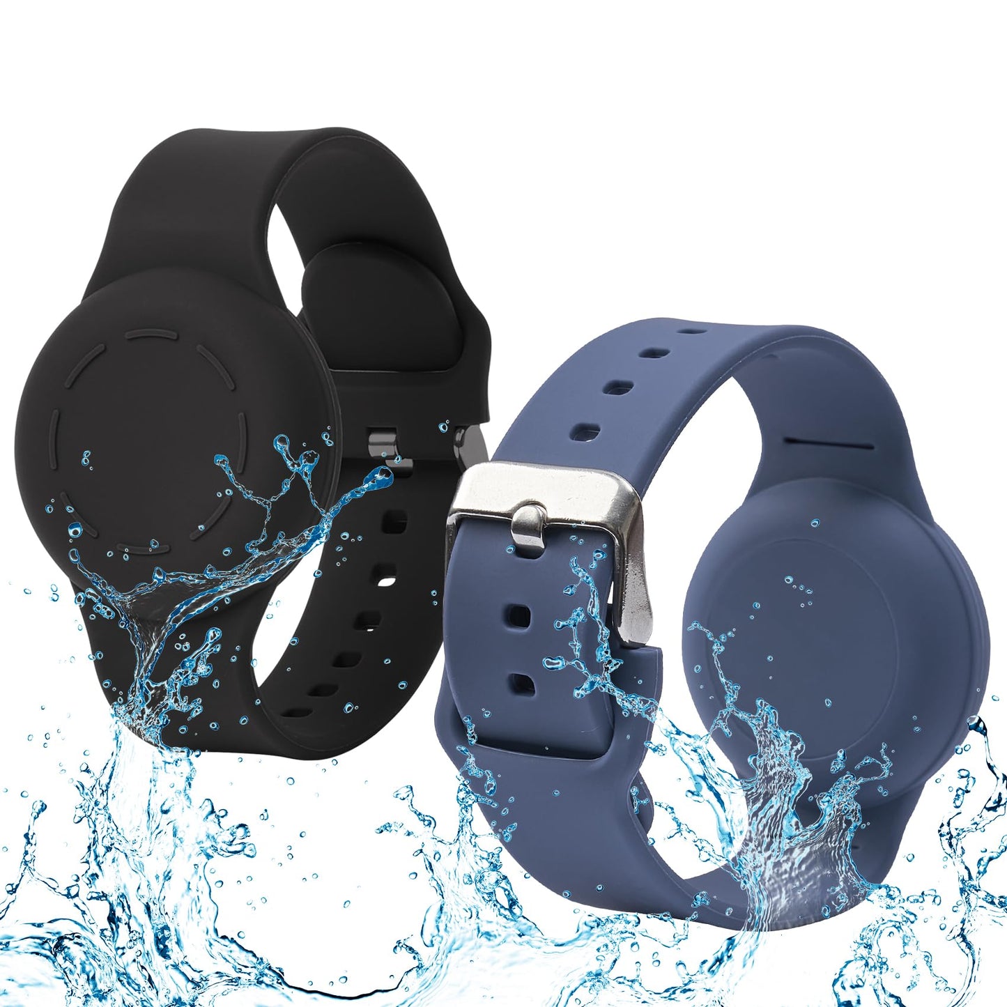 Waterproof Air-Tag Bracelet For Kids(2 Pack),Soft Silicone Air-Tag Wristband Kids For Elder Gps Tracking Tagging Watch Band,Air-