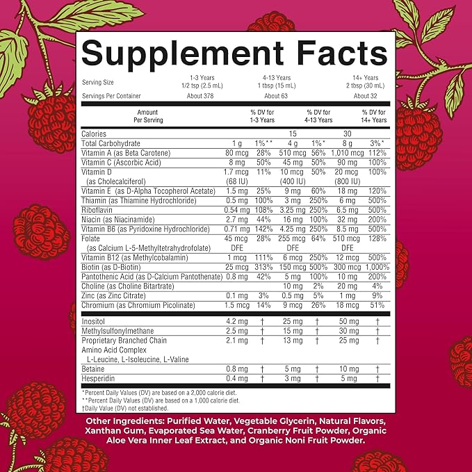 MaryRuth's Medium Triad of Health: Morning Multivitamin Raspberry (32oz), Nighttime Multimineral Coconut (15oz), & Probiotic Drops (4oz) | Vegan Vitamins for Bedtime, Beauty & Overall Health