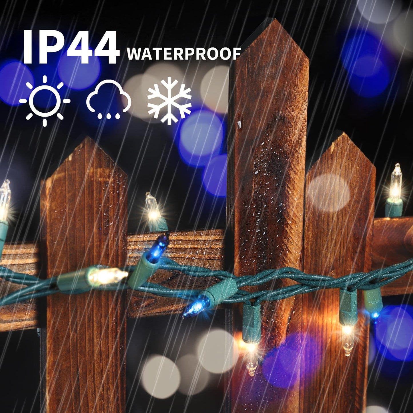Lamphome Blue Clear Christmas String Lights  100 Ct 20Ft Incandescent Mini Fairy Lights Set  Ul Certified Green Wire Lights For Indoor Outdoor Halloween Holiday Home Xmas Tree Patio D?Cor