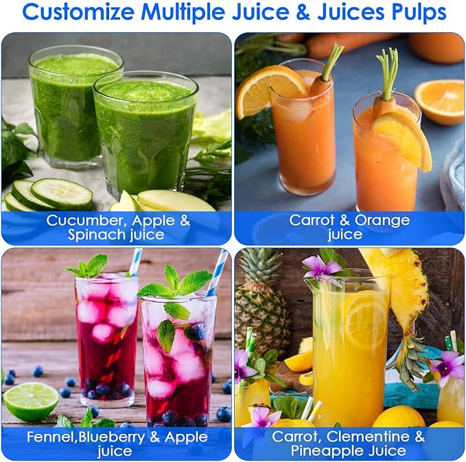 Juicer Machines, 1000W Centrifugal Juice Extractor with Larger 3.2" Feed Chute, 3-Speed Setting, Easy to Clean, Upgraded Stainless Steel Juicer Extractor for Fruits & Vegetables,BPA-Free