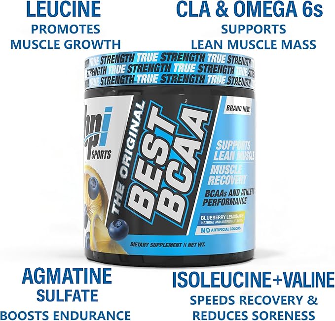 BPI Sports Best BCAA Powder - Muscle Recovery Support - Branched Chain Amino Acids | Building Blocks of Protein and Muscle - Post Workout Recovery – Hydration - Passion Fruit, 30 Servings