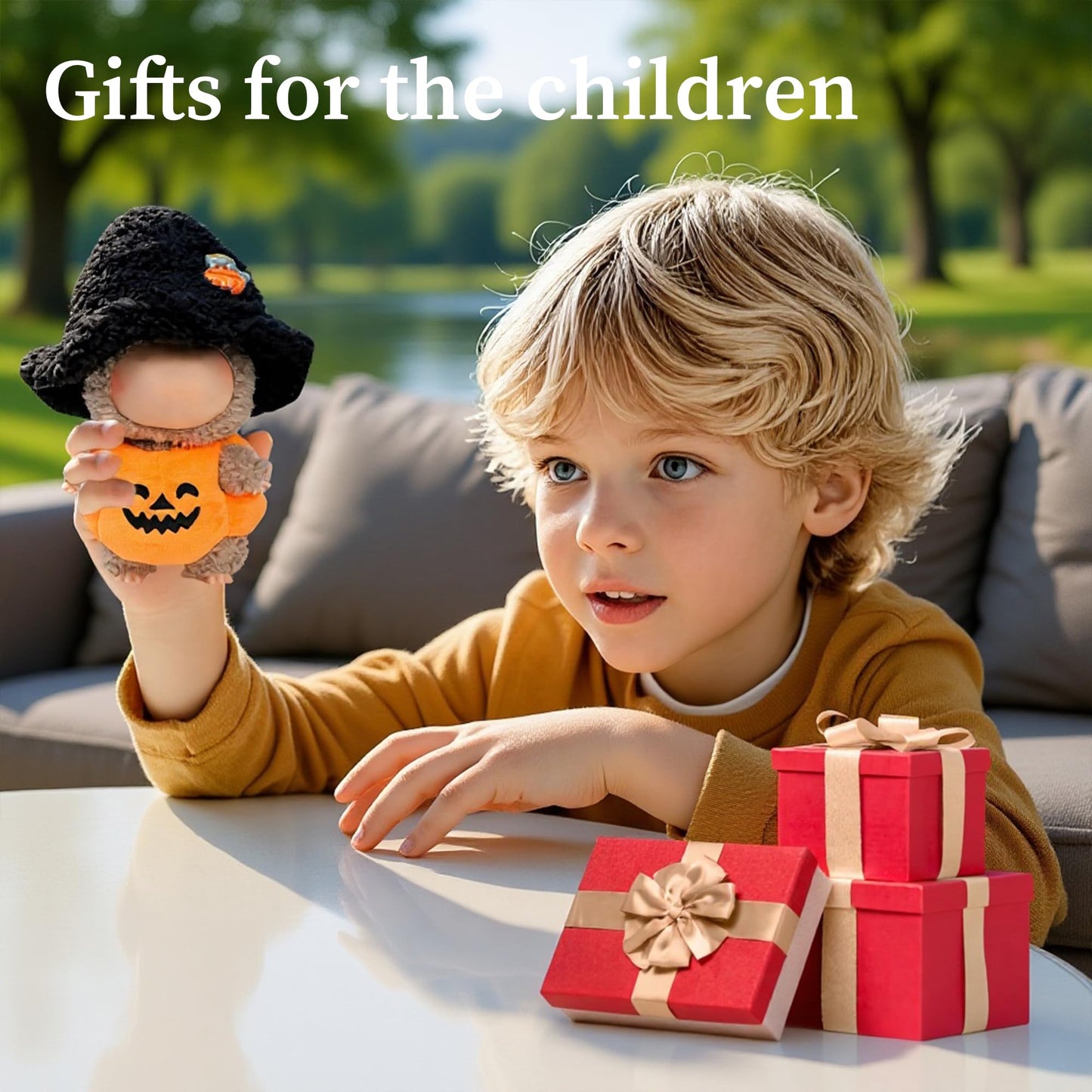 LUFZFEU 2025 New Halloween Doll Clothes, 2-Piece Clothes Outfit for Doll, Hat and Halloween Pumpkin Clothes Stylish Outfit for Spooky Costume Girls Boys Collectors (Pumpkin)