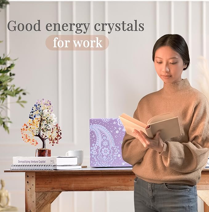 PYOR 7 Chakra Tree of Life Crystal Tree – Healing Crystals & Stones | Housewarming Gift for New Home | Birthday Gift for Women | Home Decor Office Decor | Room Decor