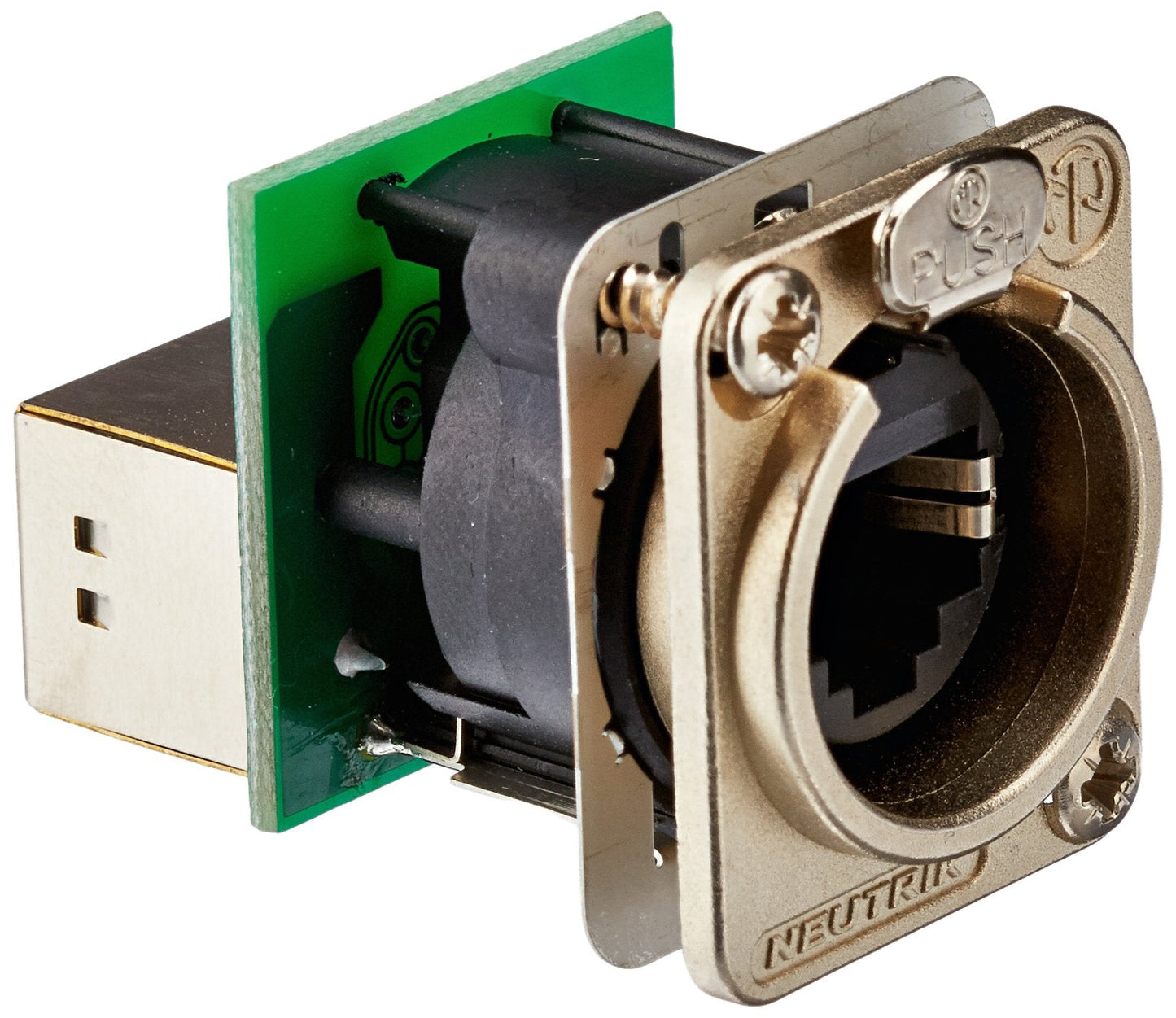 Neutrik Ne8Fdp Ethercon Rj-45 Feedthrough Chassis Connector , Black