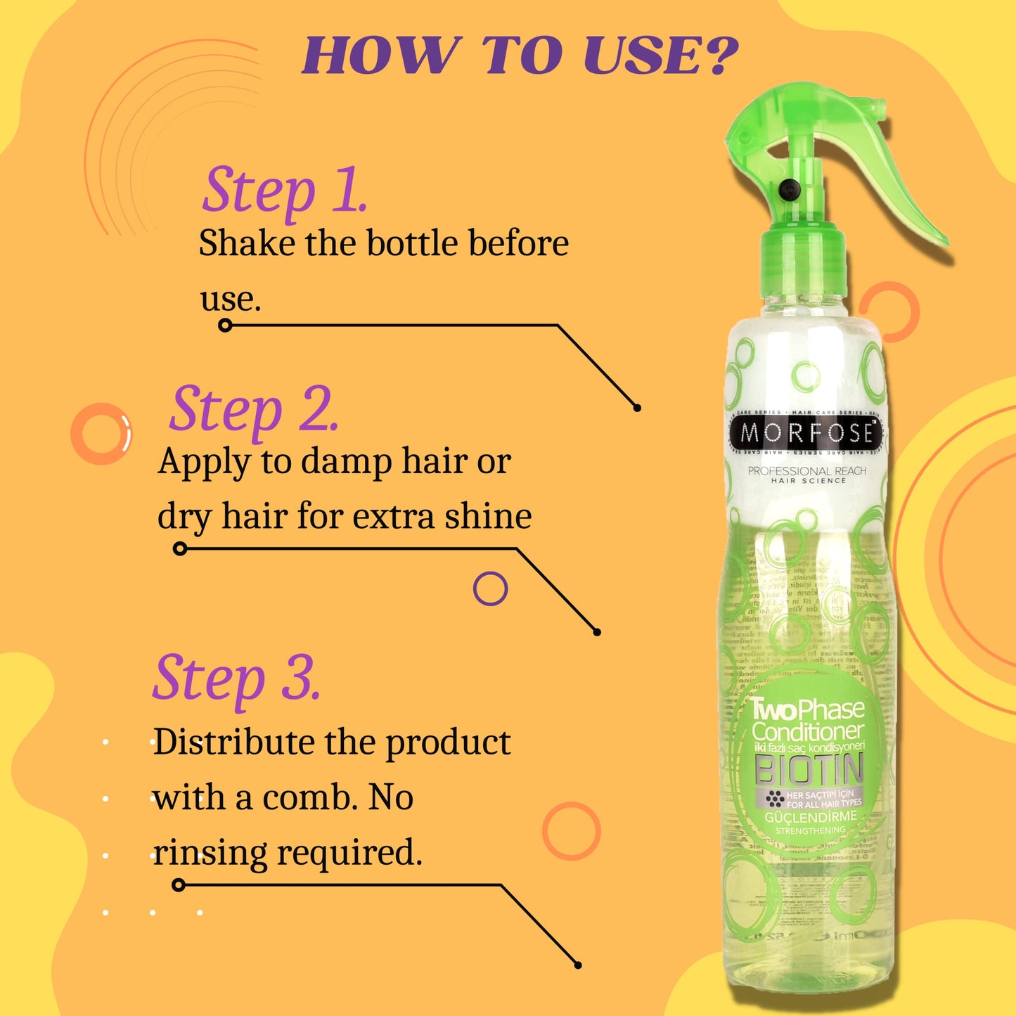 Morfose Professional Milk Therapy Two Phase Leave-in Conditioner for Dry, Damaged, or Brittle Strands, 12 Essential Amino Acids,