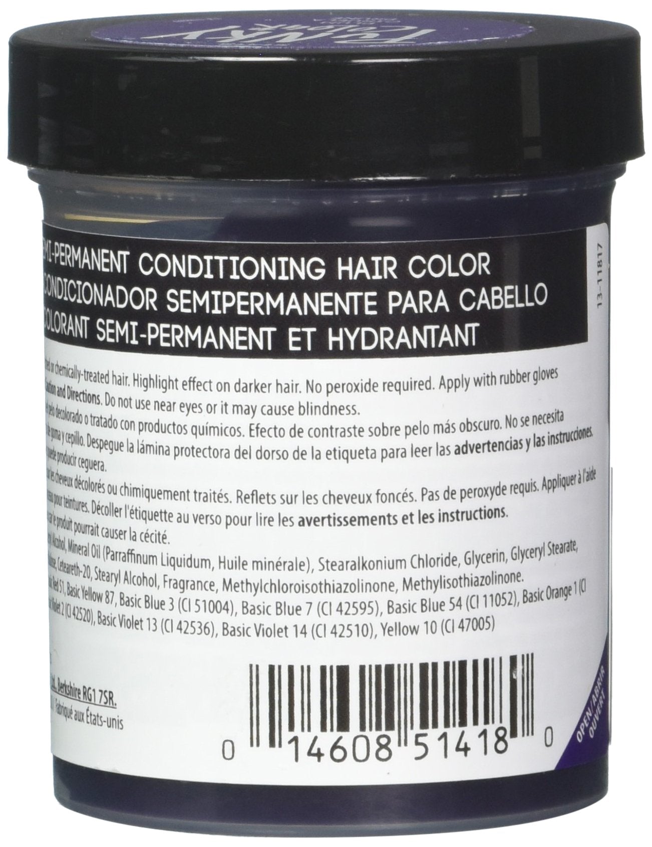 Jerome Russell Punky Colour Semi-Permanent Conditioning Hair Color, Plum 3.5 oz (Pack of 3)