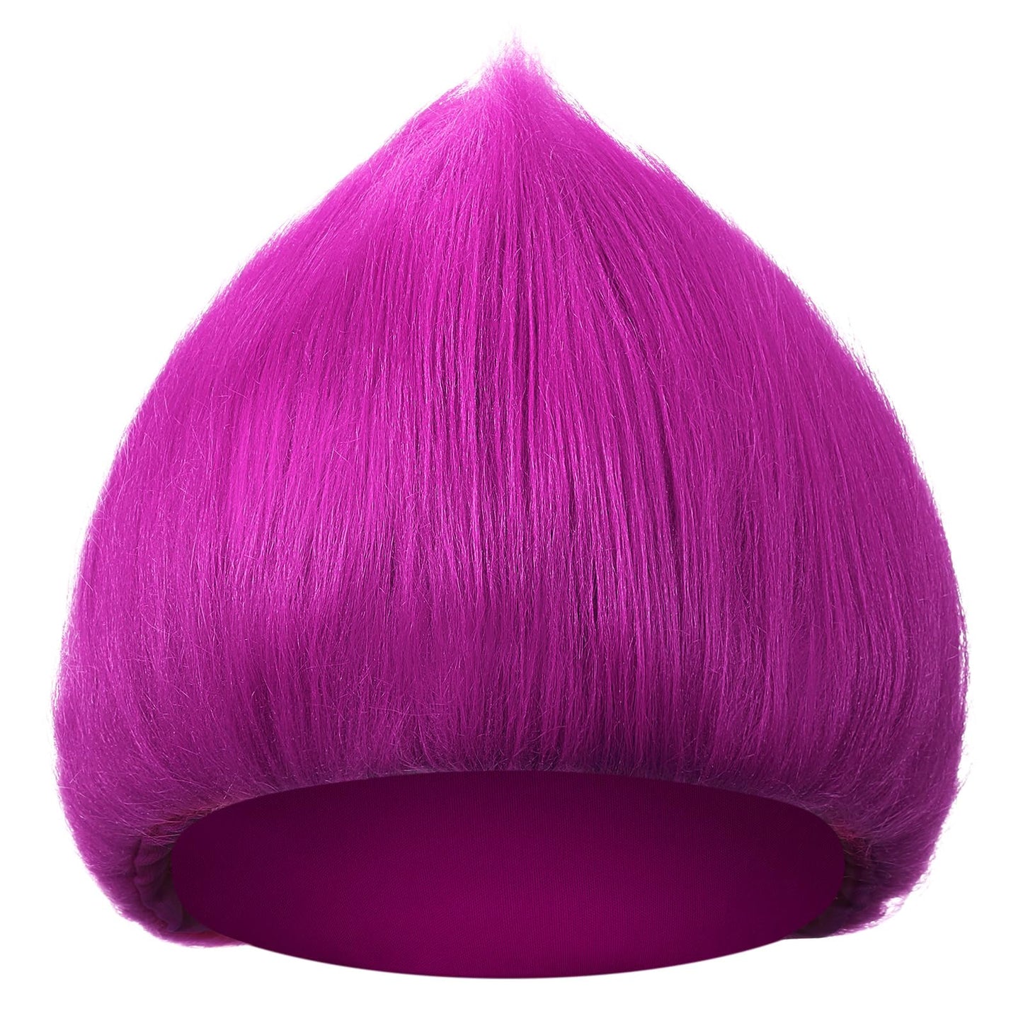 Geyoga 1 Pcs Unisex Funny Wig Hairy Costume Funky Hairband Crazy Wig Hair for Halloween Costume Party (Purplish Red)