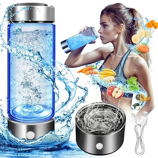 Premium Dual Mode Hydrogen Water Bottle, Portable Hydrogen Generator, 1800PPB 550ML Ion Water Bottle Hydro Water Suitable for Office,Travel & Daily Workout, Energy Booster with Hydrogen