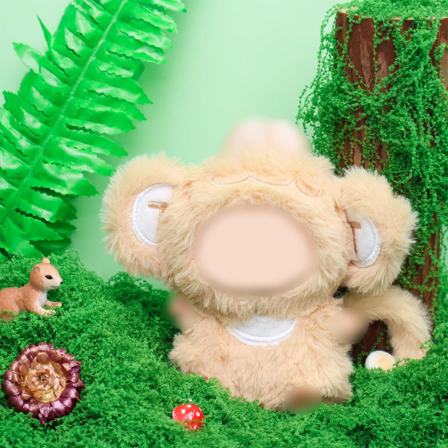 HiOKOU Clothes for labubu 17cm Accessories Suit Cute Clothes for Doll Dress up Animal Style Outfits (NO Doll)（Monkey）