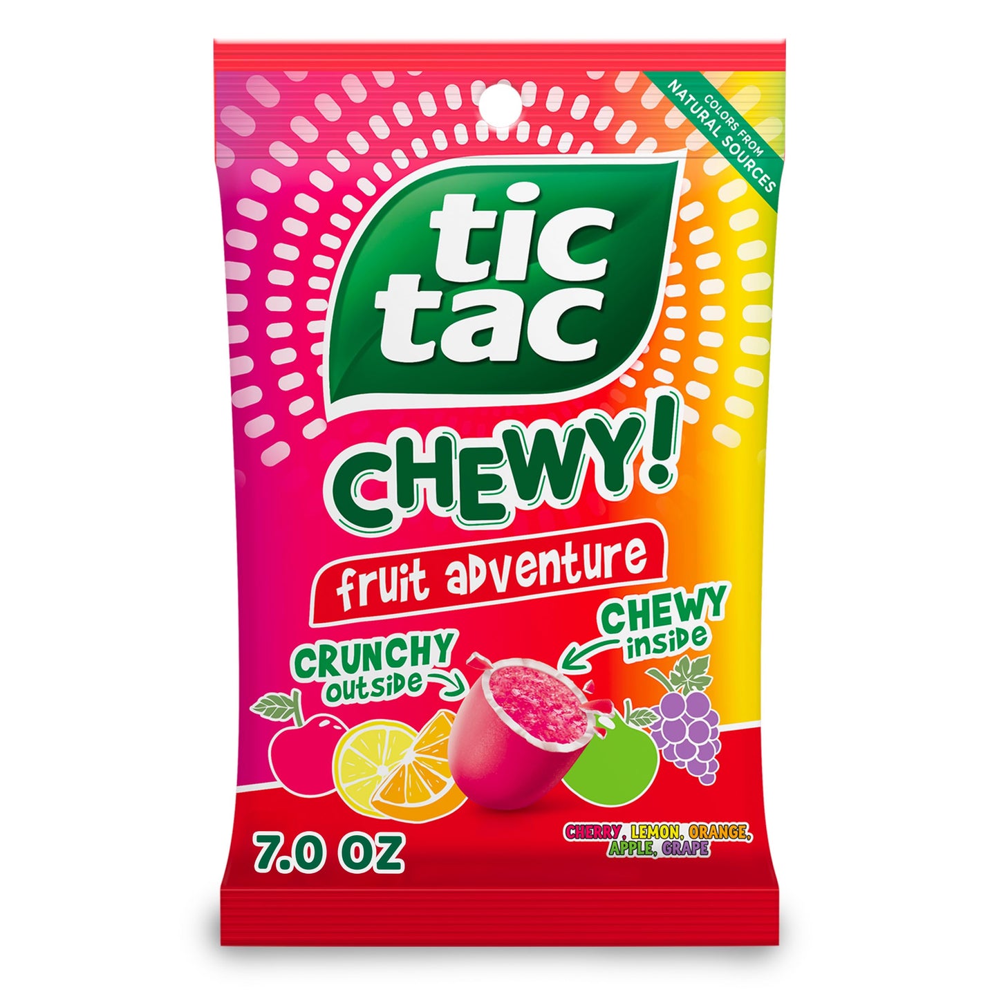 TIC TAC CHEWY! Fruit Adventure Candy  Fruity Chewy Candy  7 oz (Packaging May Vary)