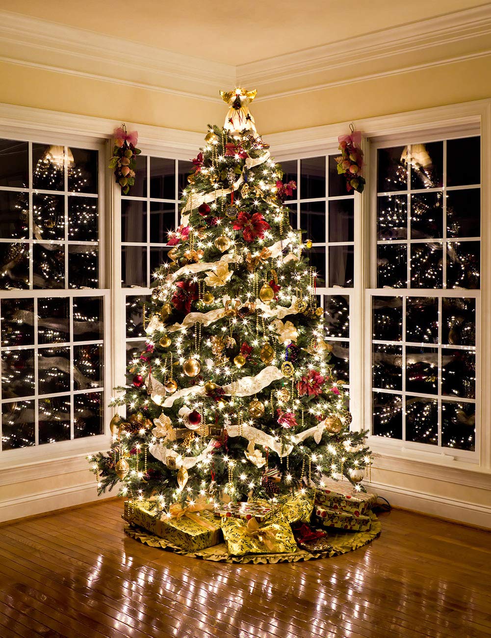 Twinkle Star Copper Fairy String Lights, 200 LED, 66 FT, USB Powered, 8 Modes, Warm White, Model ES-LCL-10M