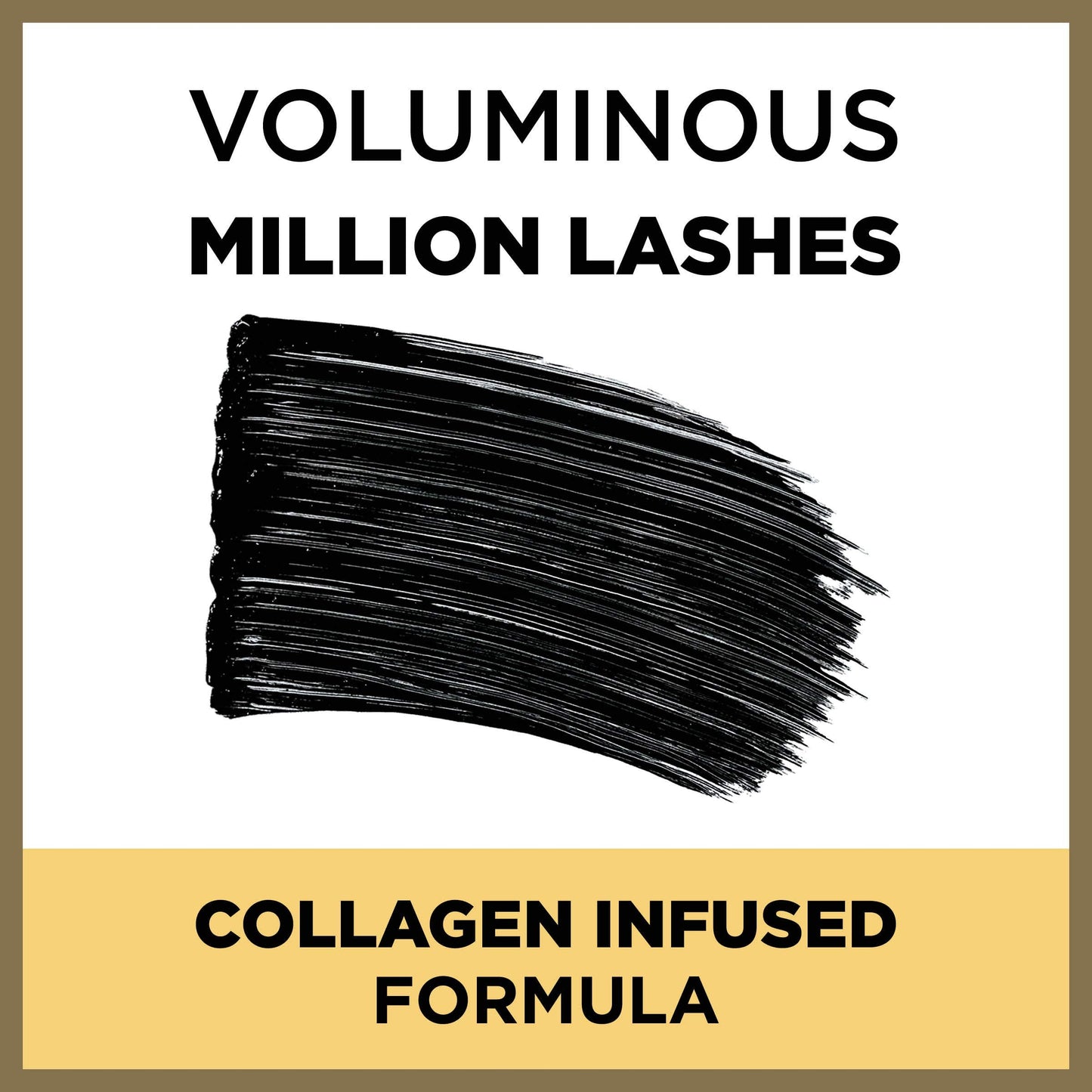 LOreal Paris Makeup Voluminous Million Lashes Mascara, Volumizing Collagen Infused Eye Makeup, Amplifying Mascara Brush, Washabl