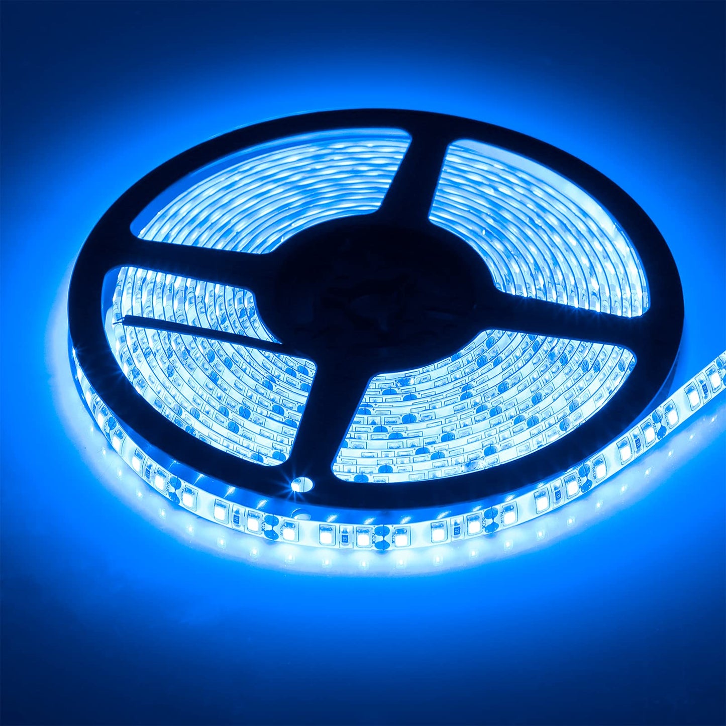 Supernight 600 Leds Blue Strip Light, 16.4Ft Waterproof Flexible Rope Lights, Ip65 For Bedroom, Mirror, Kitchen, Party Decor