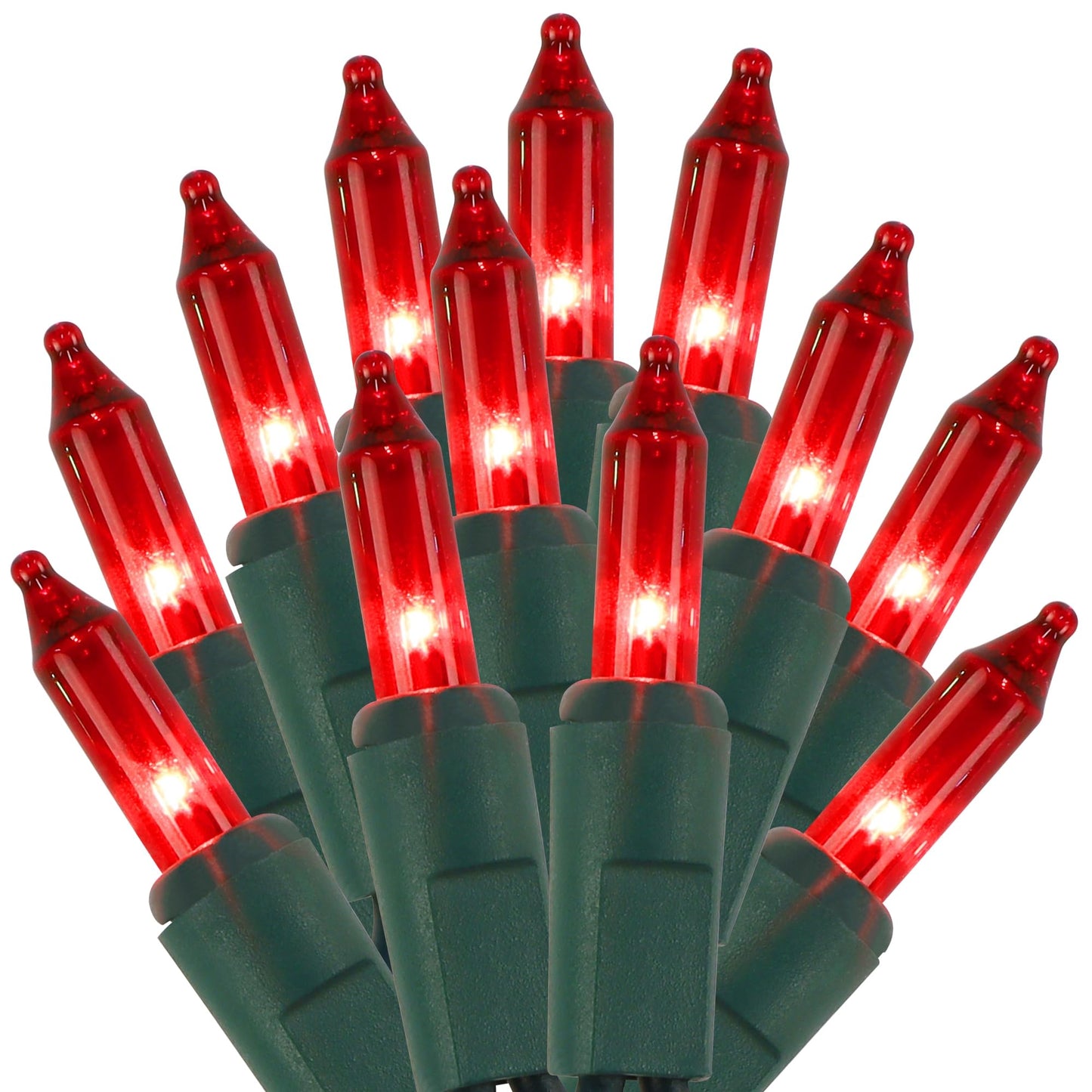 Watereem 2 Pack Red Christmas String Lights  100 Count Each  Incandescent Mini Christmas Lights  Connectable Xmas Tree Light For Indoor Outdoor Garland Birthday Holiday Wedding Festival Party