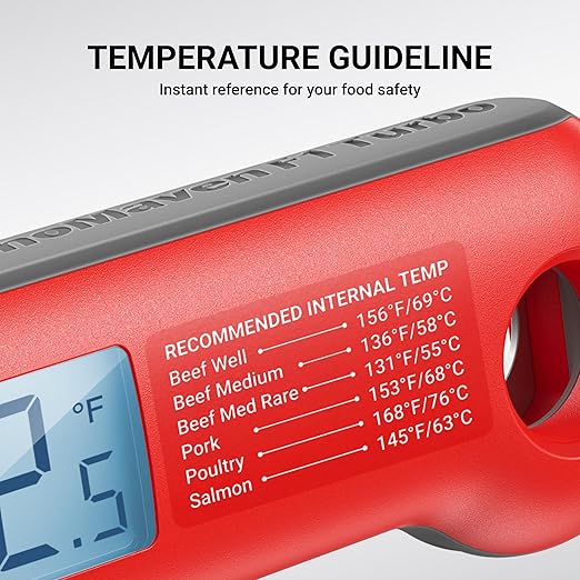 Professional Meat Thermometer Digital, Ultra-Fast 0.5 Sec Instant Read, NIST Certified ±0.5°F Accuracy, IP67 Waterproof, Auto-Rotate Backlit Display, Stocking Stuffers for Men Christmas Gifts for Men