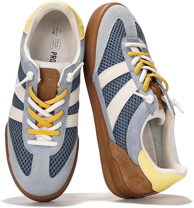 Project Cloud Genuine Leather Casual Sneakers for Women - Memory Foam Insoles Lace-Up Womens Shoes & Lightweight Women's F...