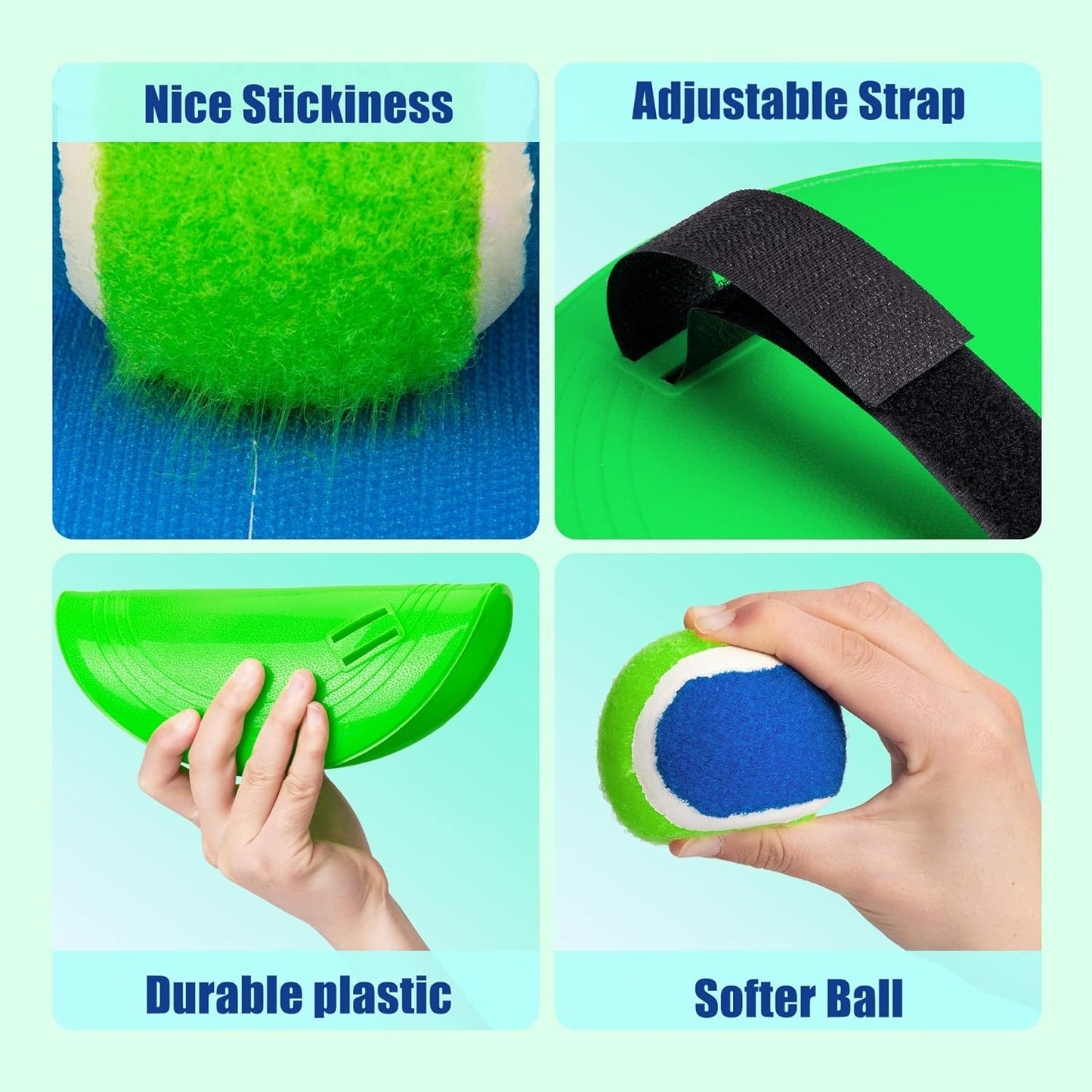 EVERICH Upgraded Toss and Catch Ball Game Set, Outdoor Games for Kids Toys, Stocking Stuffers for Family Games, Beach Pool Yard Outside Toys for Boys Girls 3 4 5 6 7 8-12 Years Old
