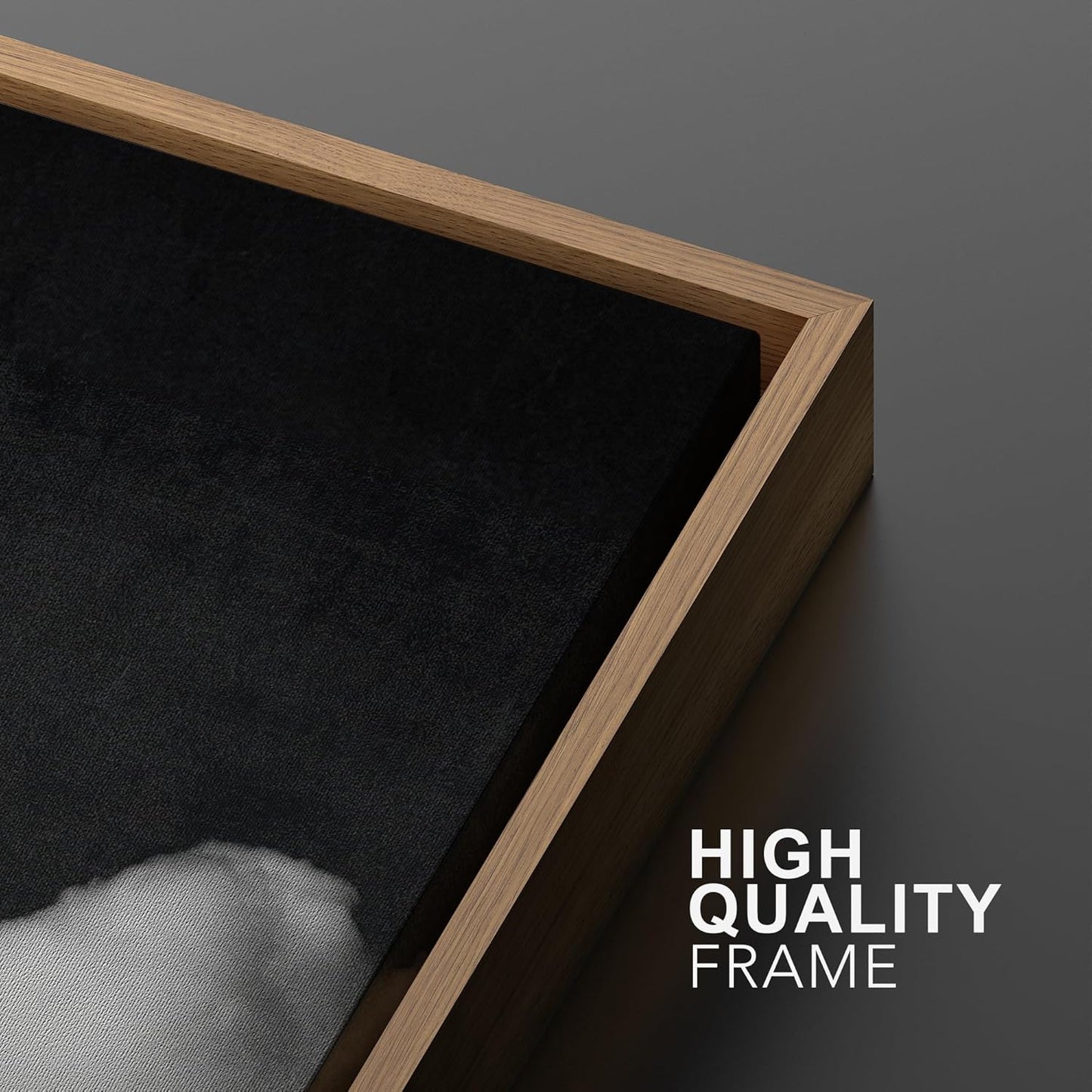 SIGNWIN Framed Canvas Print Wall Art Moody Black and White Cloud Illustrations Modern Art Decorative Contemporary for Living Room, Bedroom, Office - 24"x36"x2 Natural