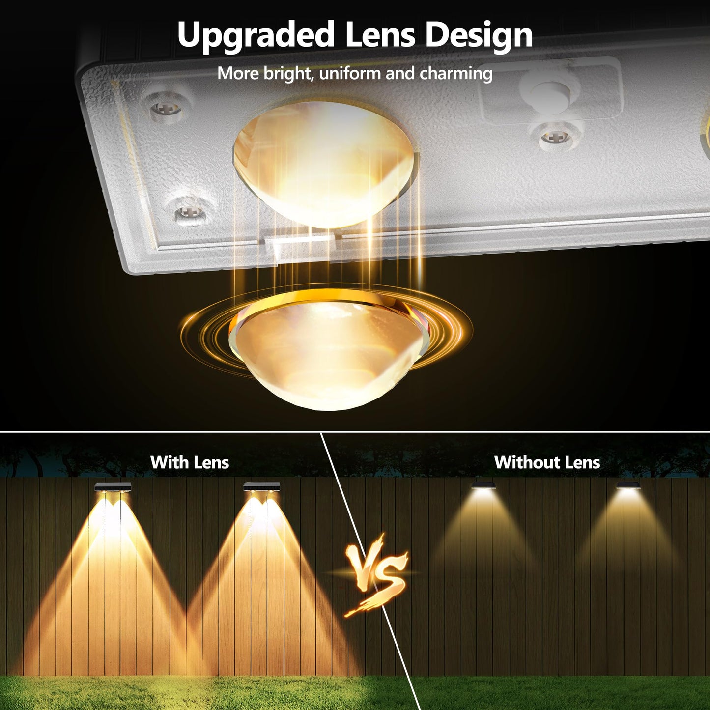 Brizled Solar Fence Lights, 12 Pack, 6 Modes, IP65 Waterproof, Warm White + Cool White + Natural White
