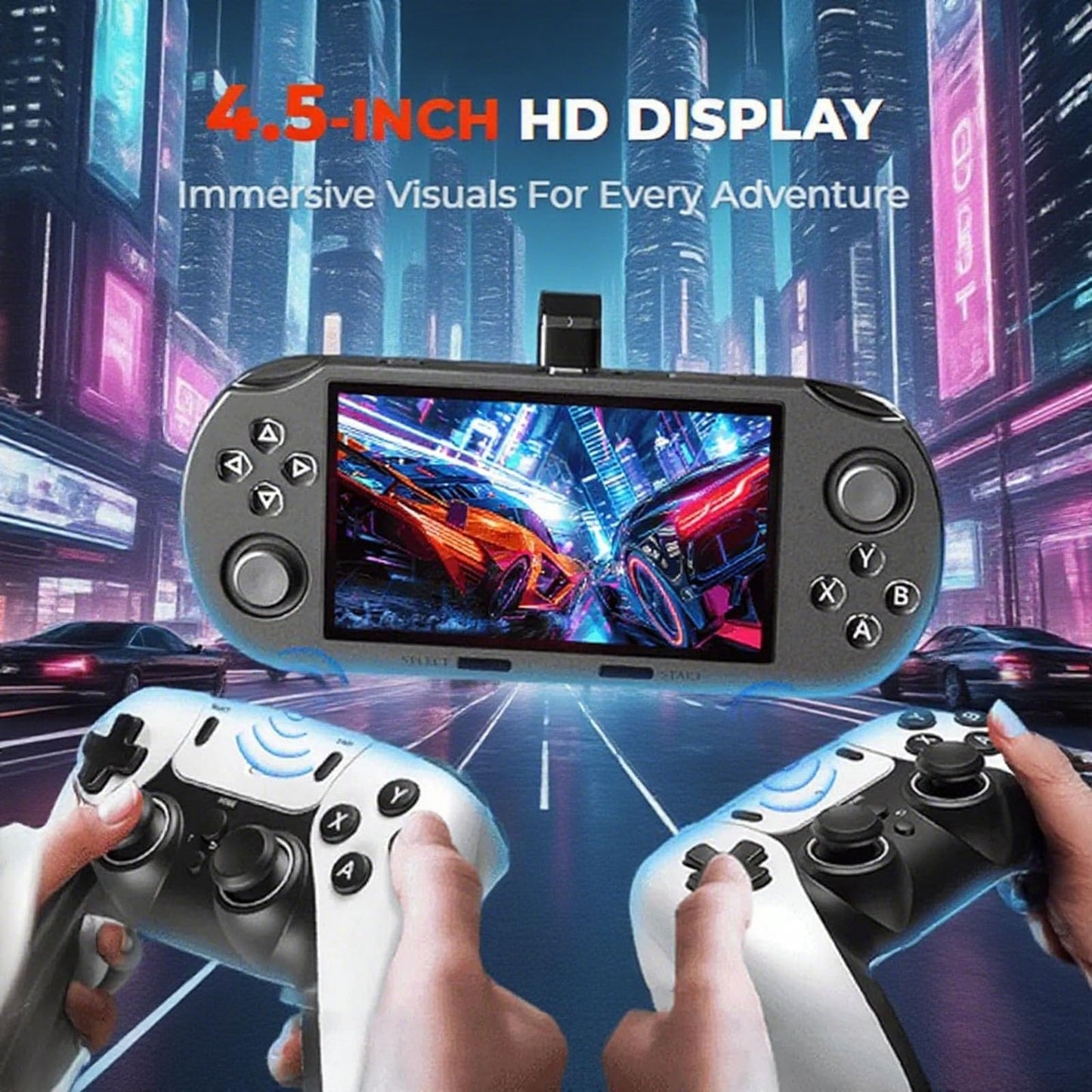 SF3000 Retro Handheld Game Console, Consola Portátil, Handheld Retro Game Consoles, Multiple Simulators Hd Games Retro Video Console, 4.5’’ IPS Screen
