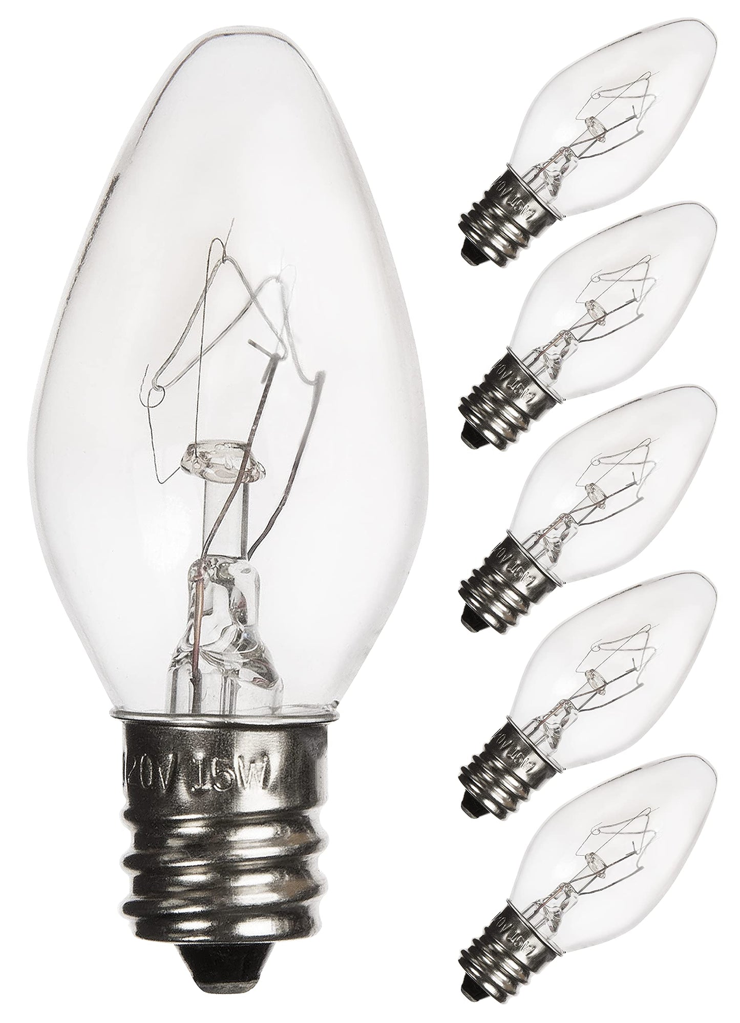 Ohlgt Himalayan Salt Lamp Replacement Bulbs, 15 Watt E12 Socket, 6 Pack, Long Lasting Incandescent