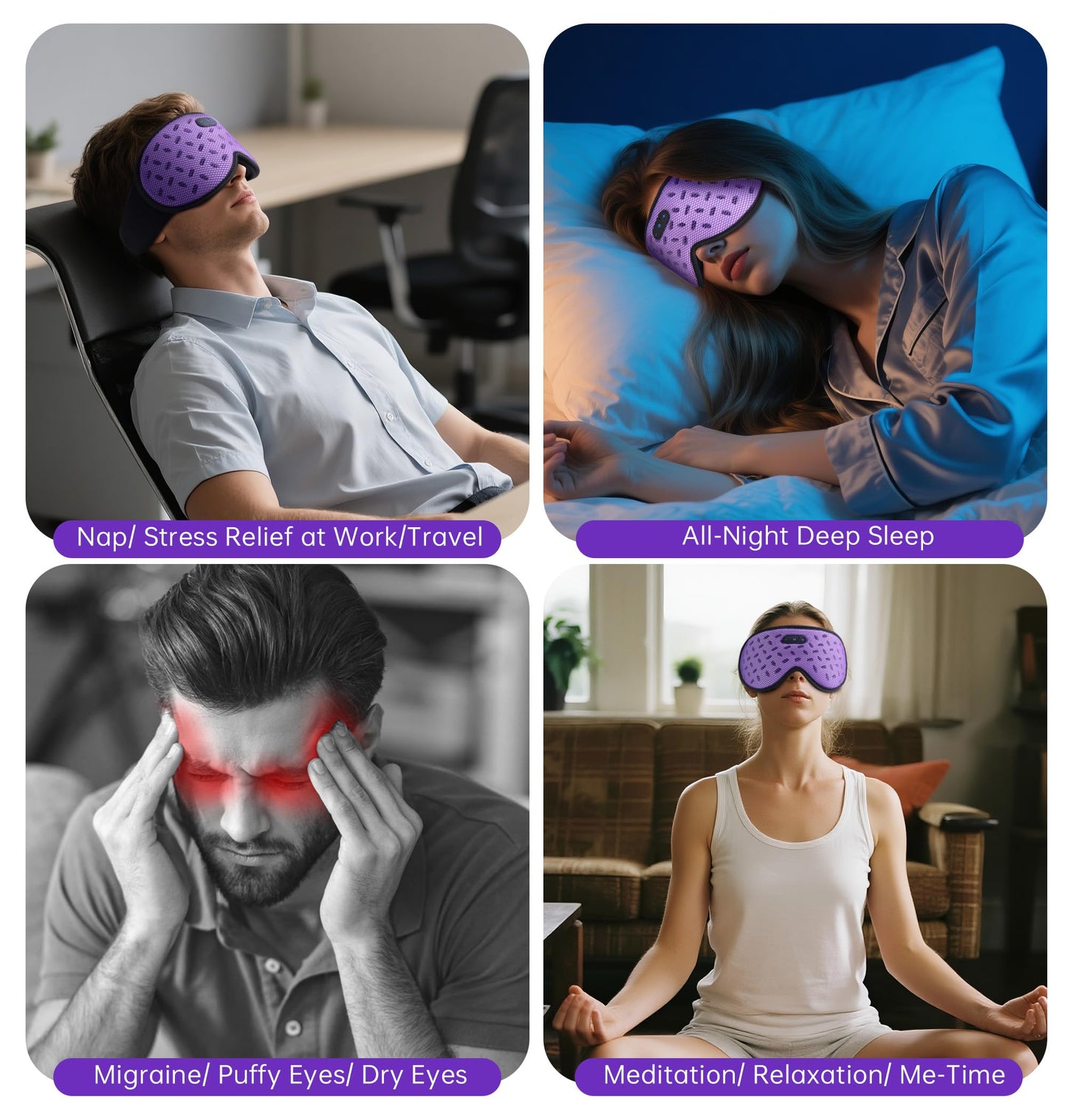 Sleep Mask Headphones Bluetooth 5.4 with 3D Removable Hot & Cold Compress, TOPOINT Weighted Eye Mask Blackout Soft, Cooling Breathable for Women Men Deep Sleep Relax Tired Eyes Migraine Office Travel