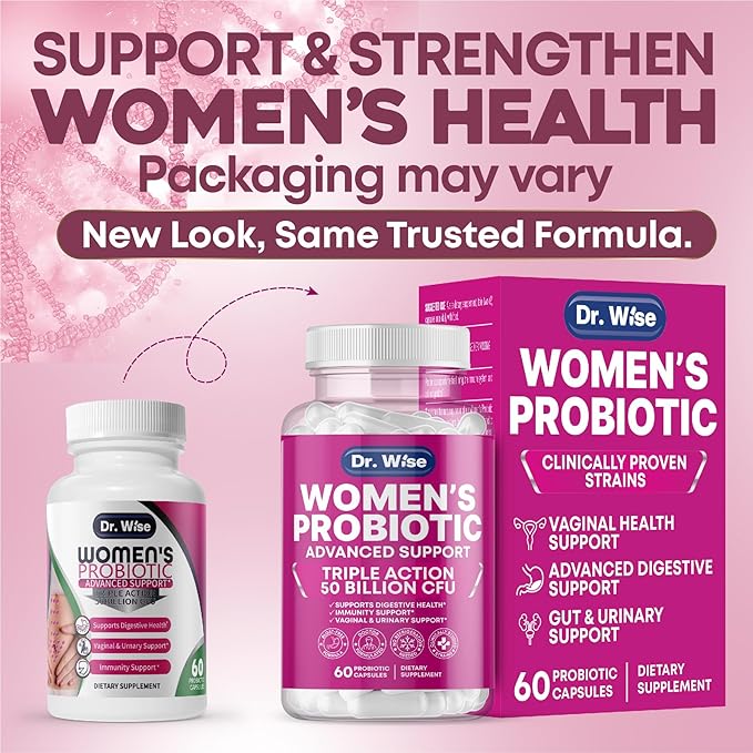 Finally: A Women’s Probiotic That Targets Bloating, Odor & Vaginal Health – 50 Billion CFUs – Triple Action Support for Digestive, Urinary & Feminine Wellness – 60 Capsules – Made in USA