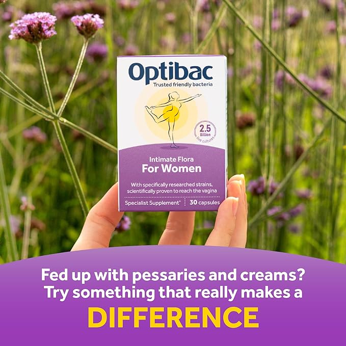 Optibac Probiotics For Women - Vegan Probiotic to Support Vagina Flora and Urinary Tract Health, 2.5 Billion CFU - 30 Capsules
