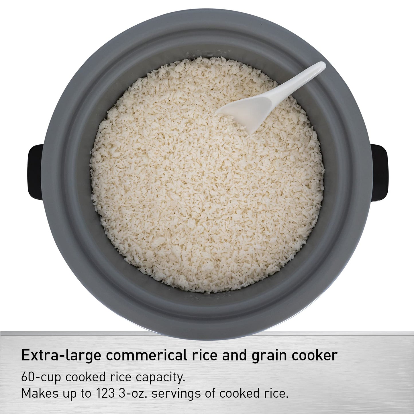 Panasonic Commercial Electric Rice Cooker, 120V Extra-Large Capacity 60-Cup (Cooked), 30-Cup (Uncooked) with One-Touch Operation - SR-GA541FH - Silver