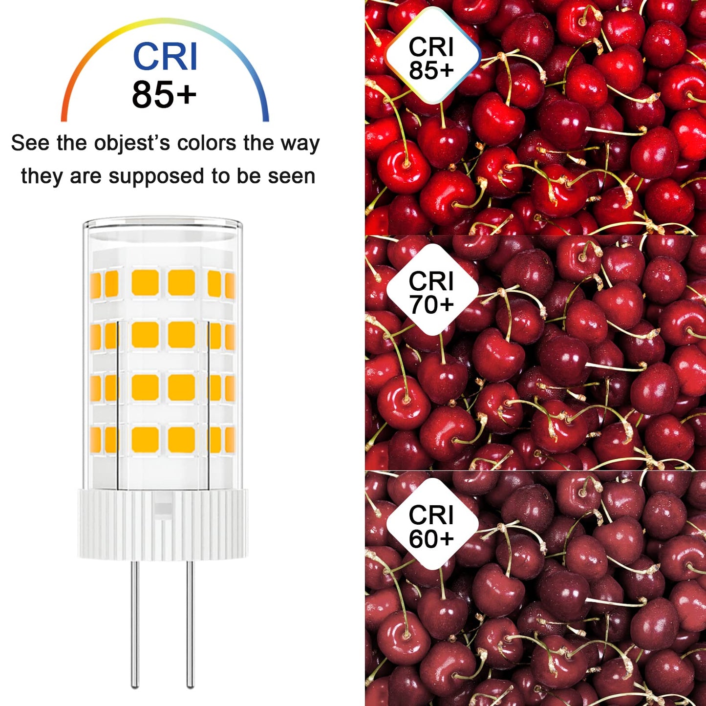 DUMILOO G4 LED Bulb 4W Warm White 12V AC/DC Bi-Pin 6 Pack, Polycarbonate