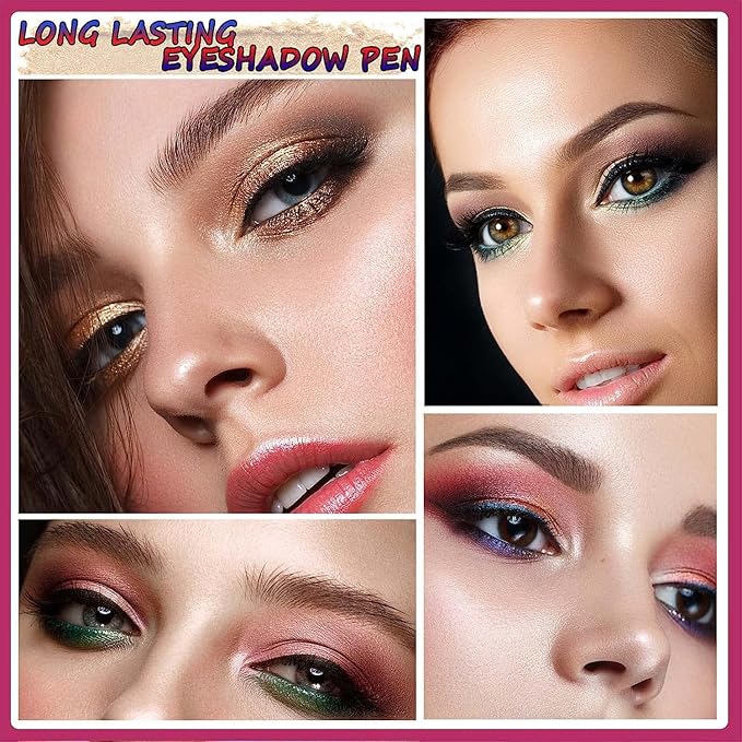 Gold Eyeshadow Stick Makeup, Highlighter Cream Eye Shadow Pencil, Waterproof Hypoallergenic Long Lasting Matte Crayon, Glitter Primer Palette Shimmer Eyeliner Pen