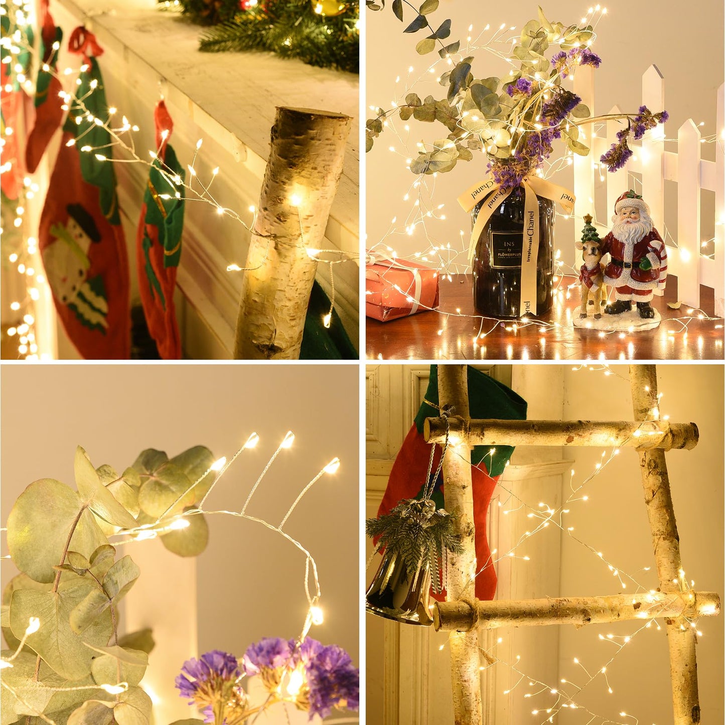 Fairy Lights Plug In  Dailyart 2000 Led Twinkle String Light With Remote 130Ft Waterproof 8 Modes Warm Cluster Lights With Timer For Bedroom Wreath Window Wedding Christmas Tree Decoration Sliver Wire