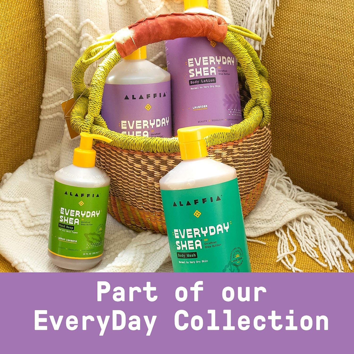 Alaffia EveryDay Shea Shampoo, Gently Cleansing Shampoo for Normal to Dry Hair, Made with Fair Trade Shea Butter, Cruelty Free,