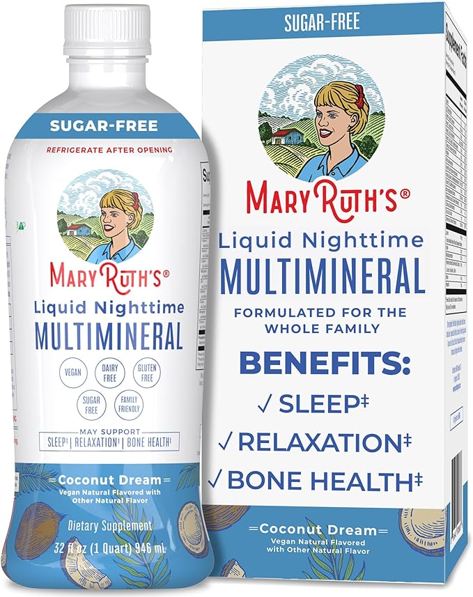 MaryRuth Organics Women's MultivitaminLustriva Hair Growth, Menopause Support, & Daily Liquid Multimineral, 3-Pack Bundle for Hair Support, Skin Health, Immune Support, Gut Health, and Sleep Support