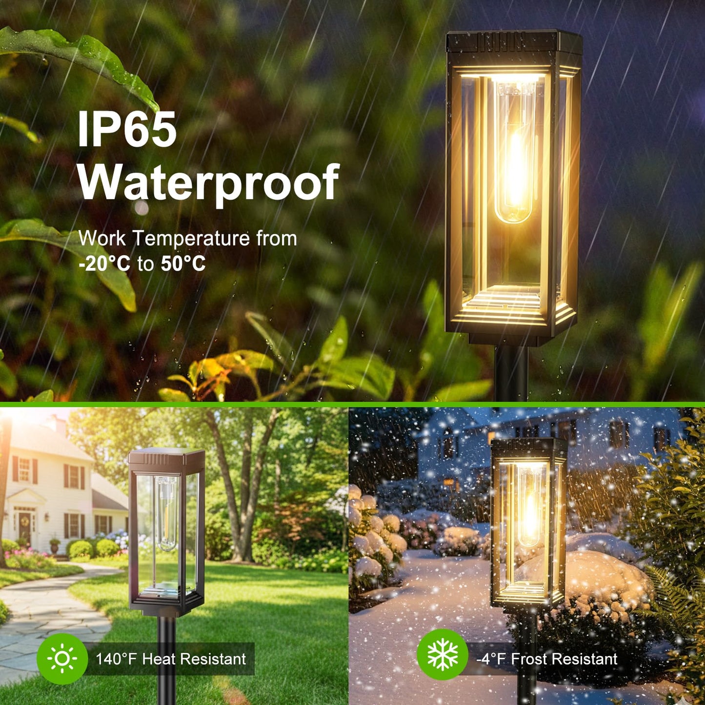 Wdtpro 6 Pack Upgraded Solar Pathway Lights Outdoor  Solar Lights Waterproof  Auto On/Off  15+ Hours Runtime  Lighting For Garden Outside Yard Driveway Landscape Path Patio  Warm White