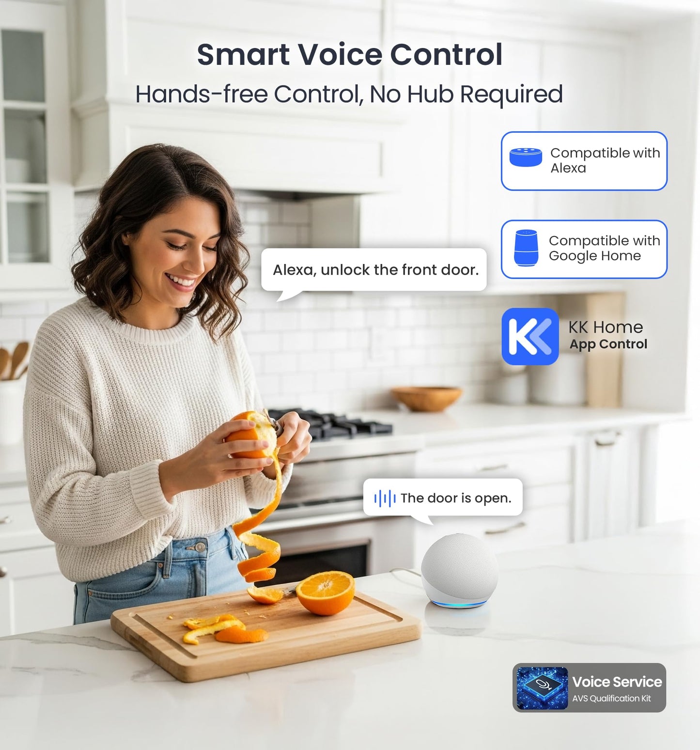 Veise VE027 Built-in Wi-Fi Smart Lock, Fingerprint Keyless Entry Front Door Lock, App Remote Control, No Hub Needed, Keypad Deadbolt with Long Battery Life, IP65 Waterproof, BHMA Grade 3, Matte Black