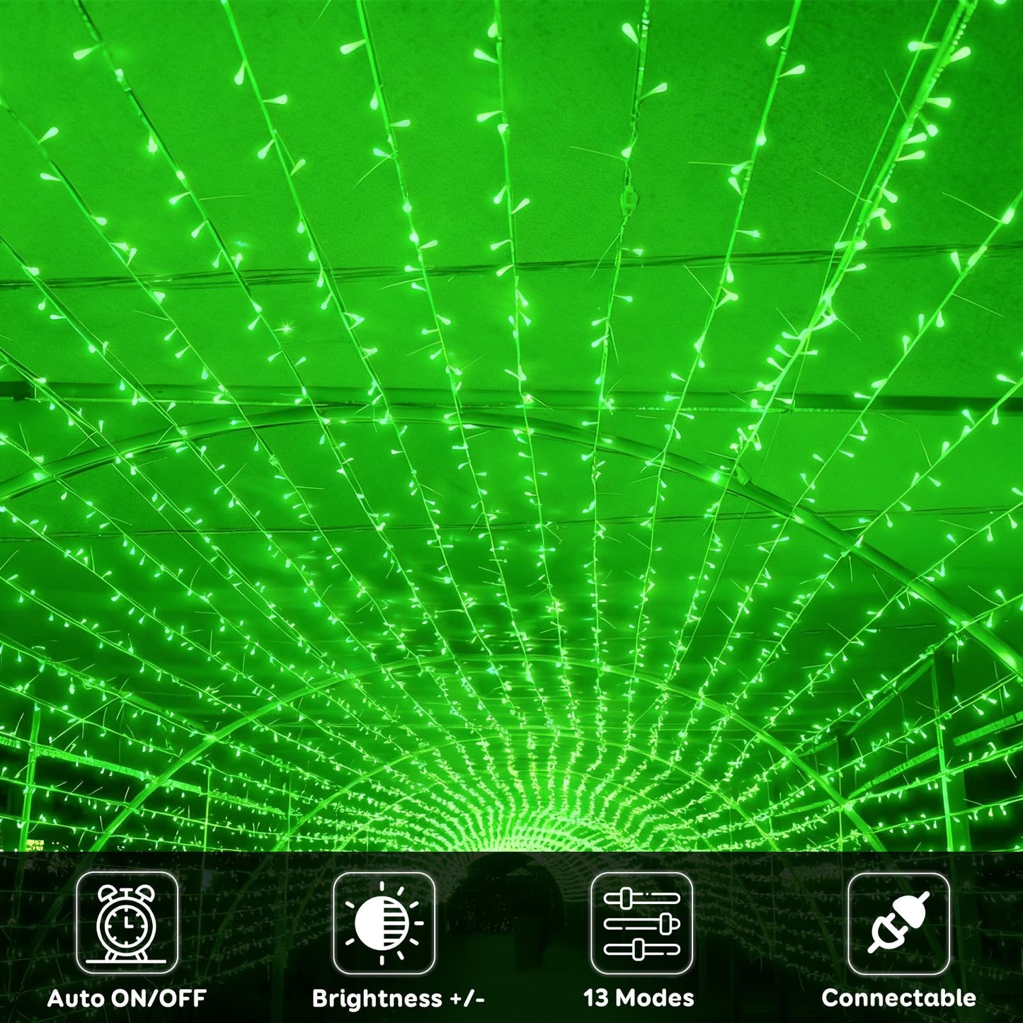 88Ft 240Led Extra-Long Connectable String Lights Indoor Outdoor Clear Wire  Green Christmas String Lights  Plug In Twinkle Fairy Light With Timer For Wedding Patio Tree Yard Christmas Decorations