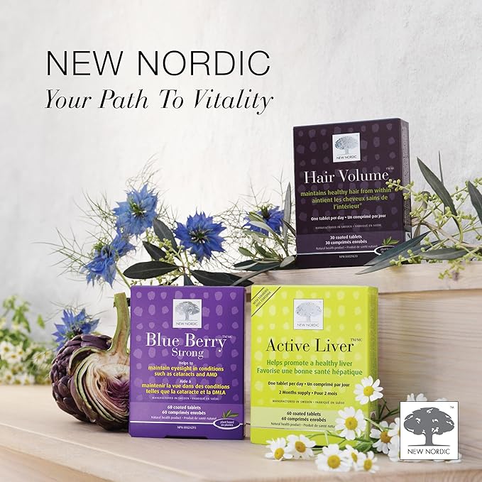 New Nordic Clear Brain Tablets, Supports Normal Cognitive Health and Memory, with Green Tea and Walnut, Swedish Made, 60 Count (Pack of 1)