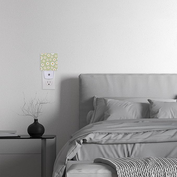 Night Light Plug into Wall,Vintage Daisy Night Light with Dusk to Dawn Sensor Night Light for Kid Girls Boys Women Men Room Decor, Hallway, Kitchen, Bathroom, Nursery, Stairs