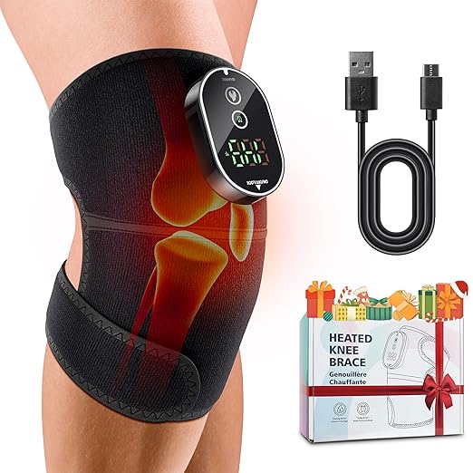 NORTHERN BROTHERS Knee Heating Pad to Keep Knee Warmers, Warm Heated Knee for Pain Relief, Portable Heated Knee Brace for ...