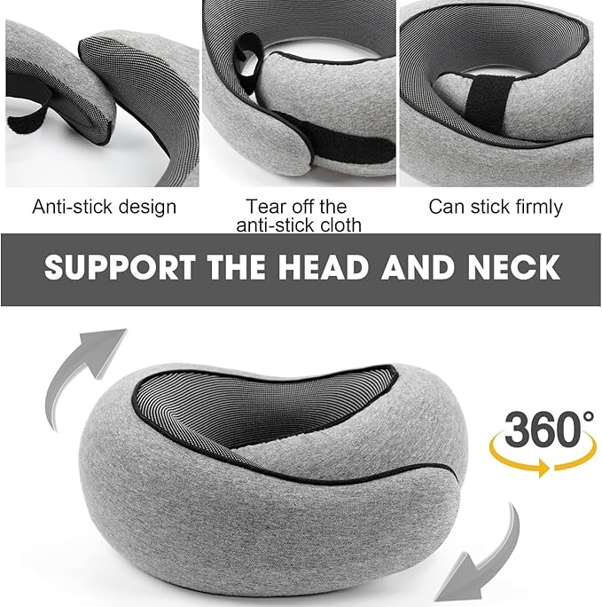 Travel Neck Pillows for Airplanes 2024 New Travel Pillow Neck Travel Pillow Memory Foam Airplane Pillow Soft Airplane Neck Pillow(Pink)