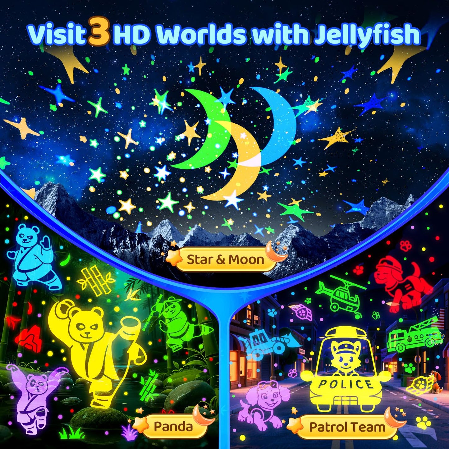 Star Projector For Kids Night Light Projector  ?3 Films+ 30 Sounds? Lullaby Sound Machine Baby Sound Machine With Light  ?93 Effects+ Remote? Best Toys For Kids Toys  [3 Brightness+ Timer]