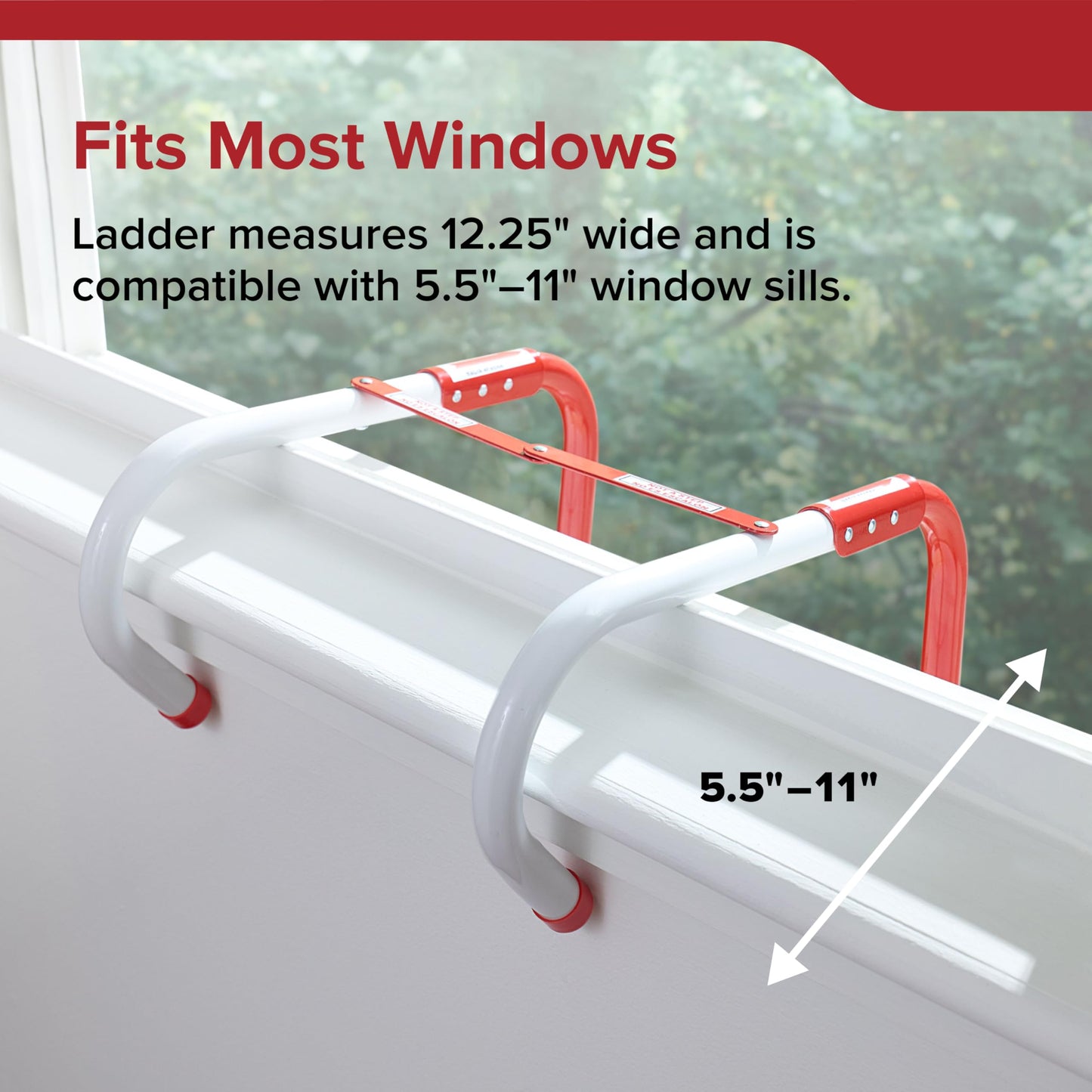 Kidde Fire Escape Ladder, 3-Story Rope Ladder, Extends to 25-Feet, Anti-Slip Rungs