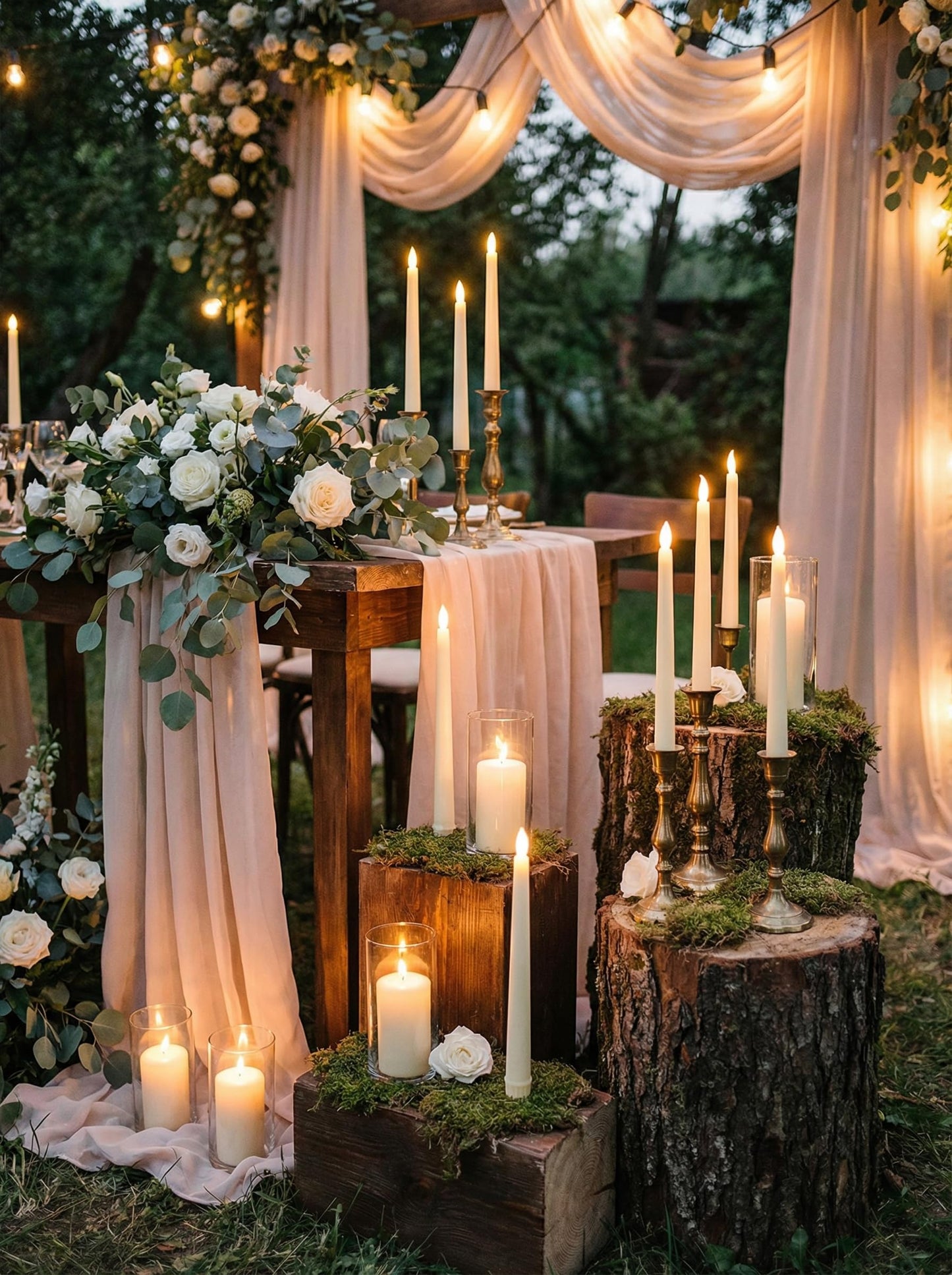 Funtery 48 Pcs Flameless LED Taper Candles Battery Operated Candles Bulk LED Candlesticks Flickering for Valentines Church Wedding Carnival Party Decorations(Ivory,Classic Style)