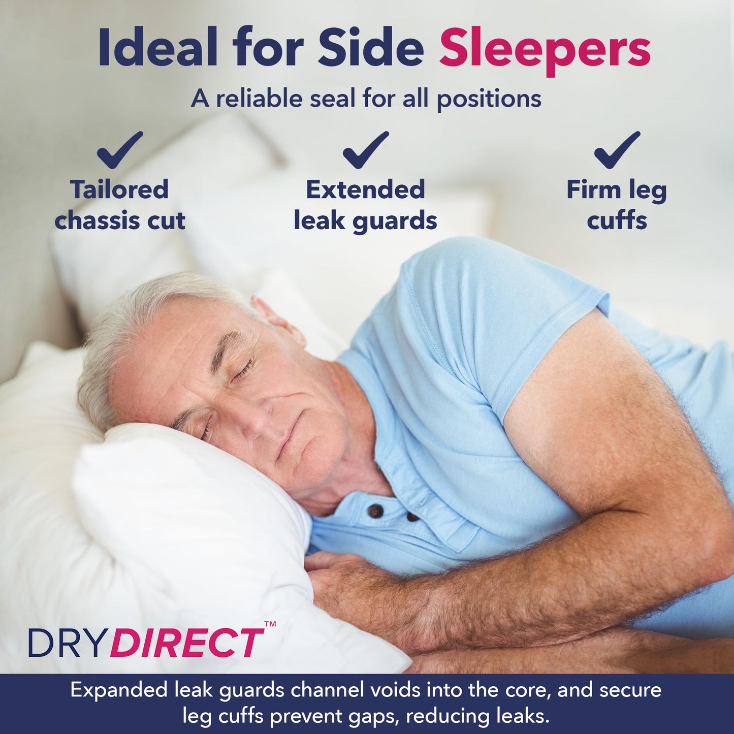 Dry Direct Super Overnight Underwear, Soft Cloth-Like Adult Diapers, Overnight Disposable Incontinence Protection - X-Large (Case of 56)
