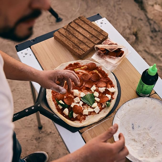 Gozney Venture Placement Peel for 12" Pizzas, Designed for Tread Oven & Work W/All Gozney Ovens, 100% Aluminum, Fully Perforated Blade