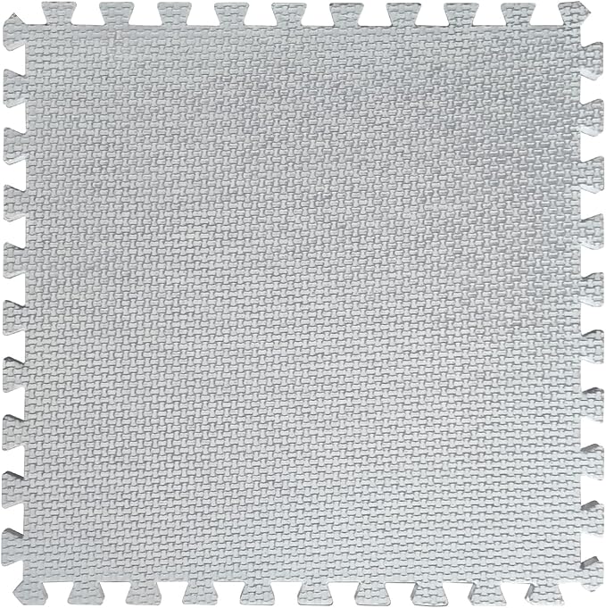 16pcs 0.6" Thickened Interlocking Tile Mats,Fluffy Shaggy Soft EVA Foam Area Rug for Living Room & Bedroom,Non-Slip Protective Floor Carpet Play Mat Kids Baby Dorm Home Decor (11.8ft, Black)