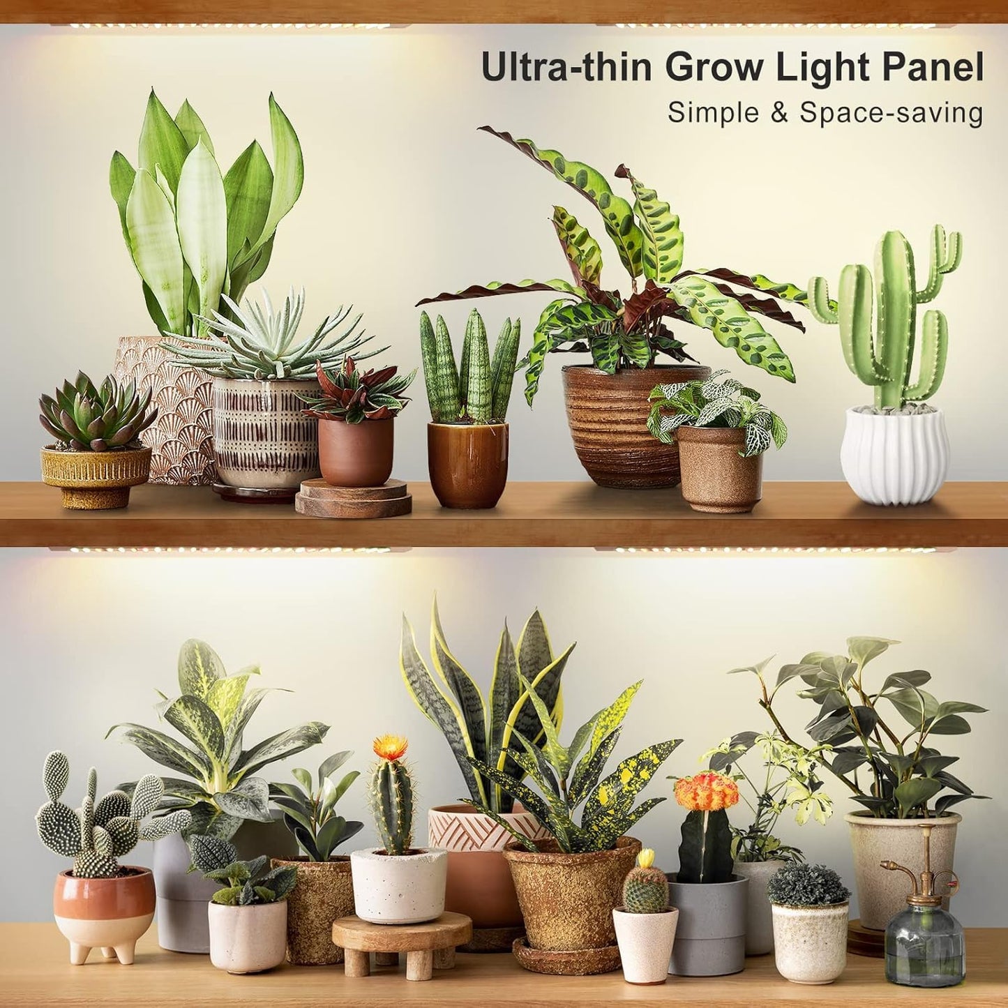 Lbw Plant Grow Light  540 Leds Full Spectrum Plant Lights For Indoor Growing  Under Cabinet Grow Lamp With 4/8/12H Timer  3 Lighting Modes  10 Dimmable Levels  4 Pack