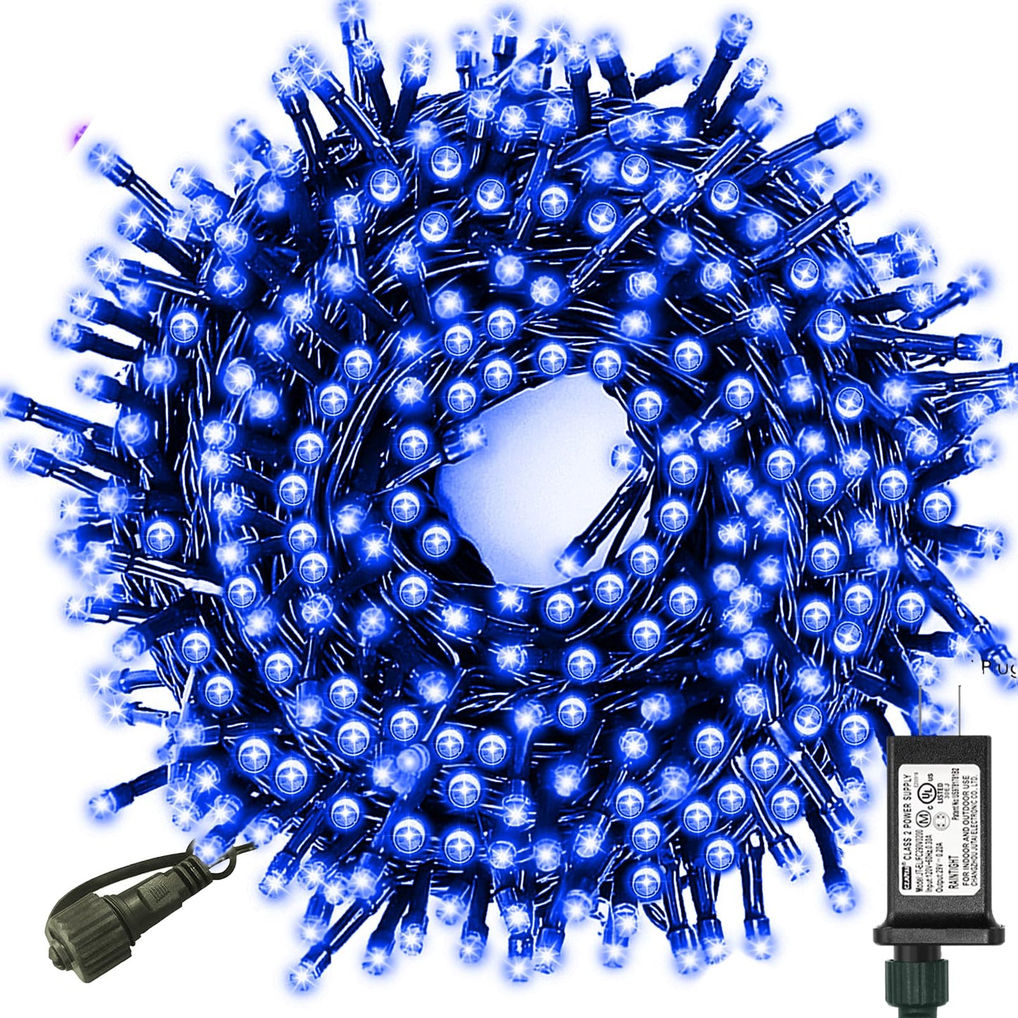 Decute Christmas String Lights Waterproof 300Led 105Ft Ul Certified With End-To-End Plug 8 Modes  Outdoor Indoor Starry Fairy Lights For Christmas Tree Patio Garden Wedding Party Decor Blue