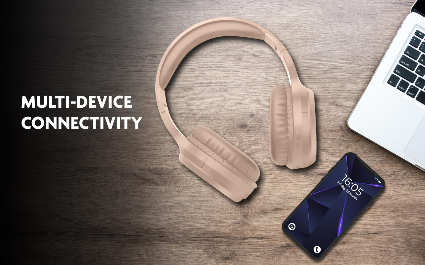 Fisher Active Noise Cancelling Headphones, Over Ear Wireless Bluetooth 5.3 w Microphone, Lightweight Comfortable Headset for Home Travel, 16H Playtime, Rechargeable, Hi-Res Sound Audio, Deep Bass